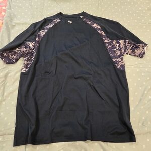 Men's Navy and Camouflage Badger Sport Athletic Shirt